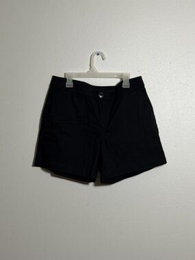 Ann Taylor Classic Black Women's Cotton Blend Shorts Chino Formal Neutral size 6
